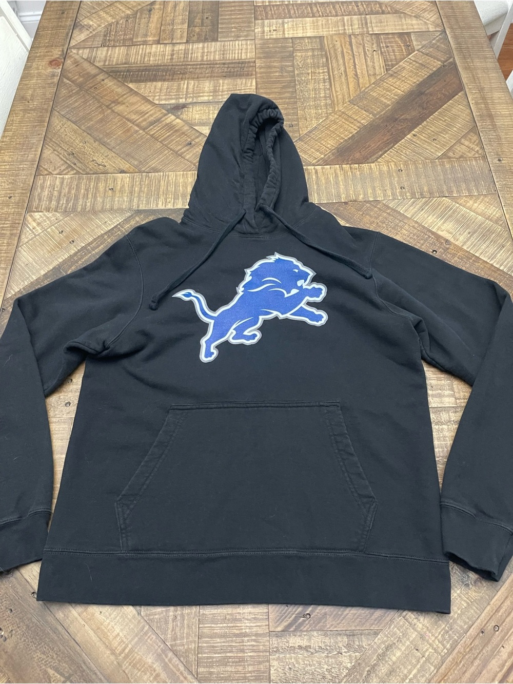 Fanatics NFL Detroit Lions Black Pullover Hoodie Sweatshirt Men's Size M